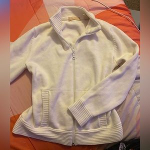 Kate Hill zip up jacket ~ cream color